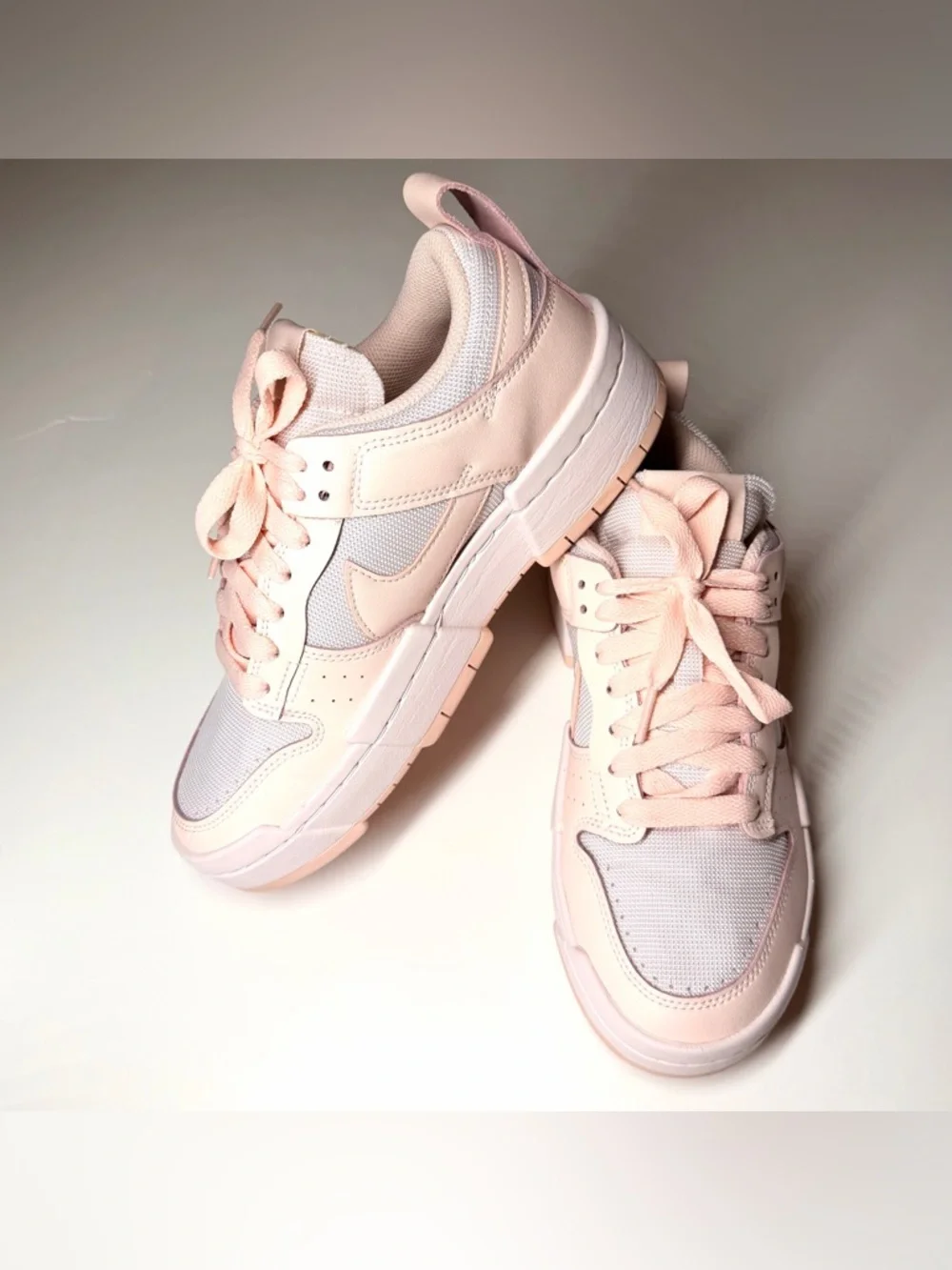 Nike Women’s Dunk Disrupt Low Light Soft Pink Casual Sneakers Size- 8